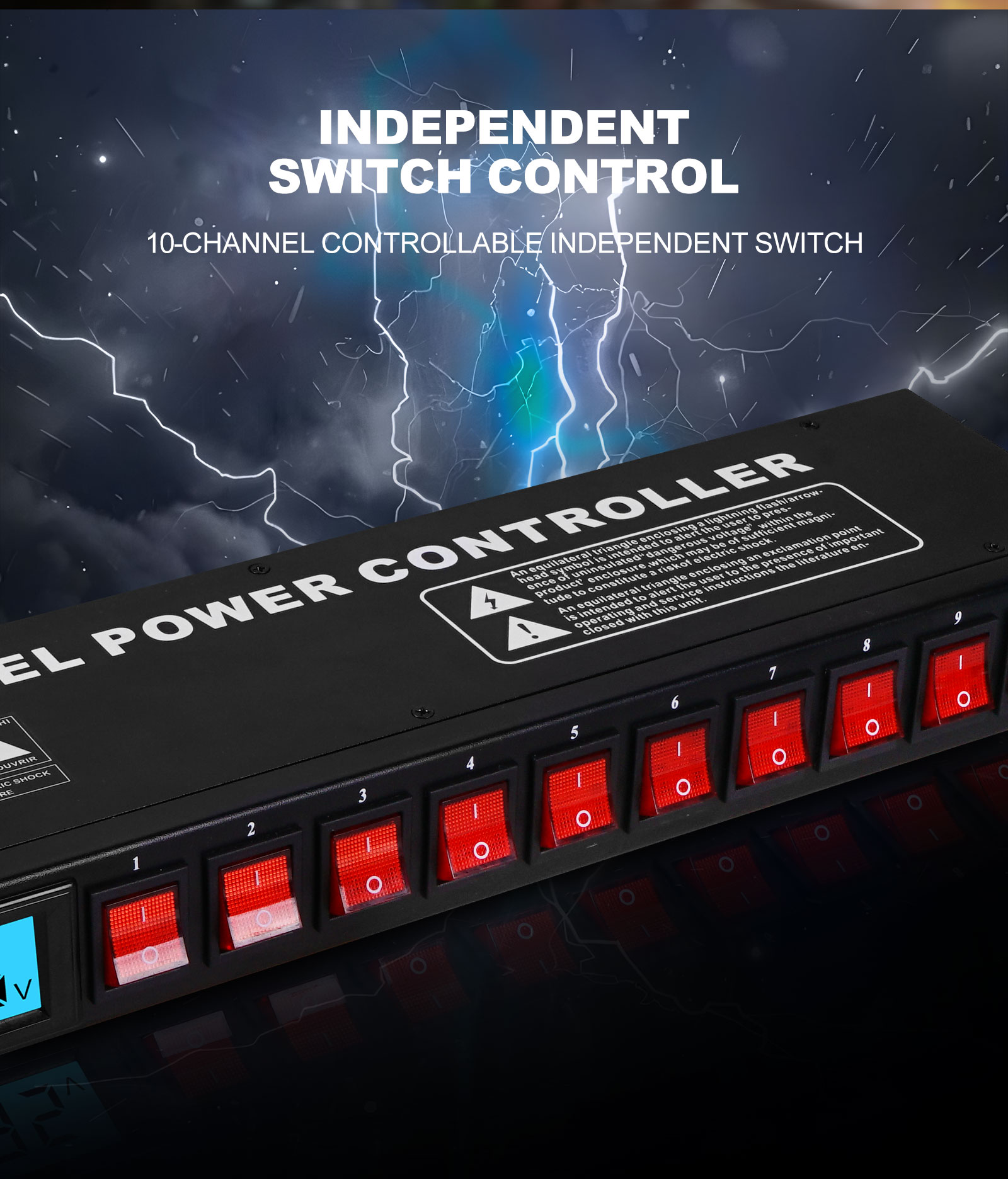 10 channel Power switch controller Digital Display for audio equipment ...
