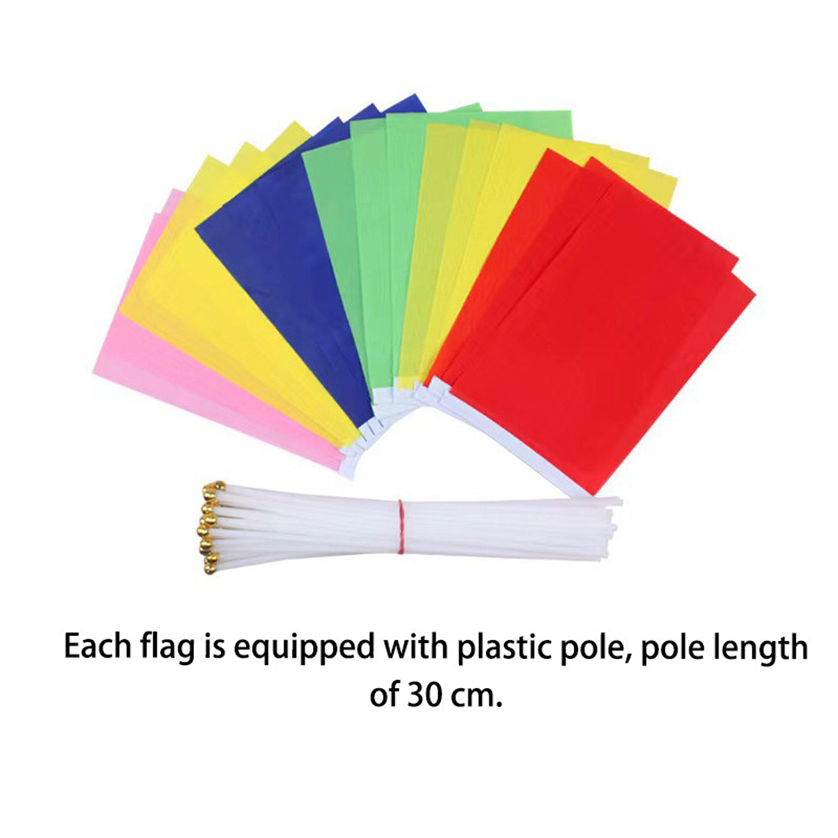 14x21cm Flaglets with Stick Solid / Rainbow / Racing Flag Square Mini ...