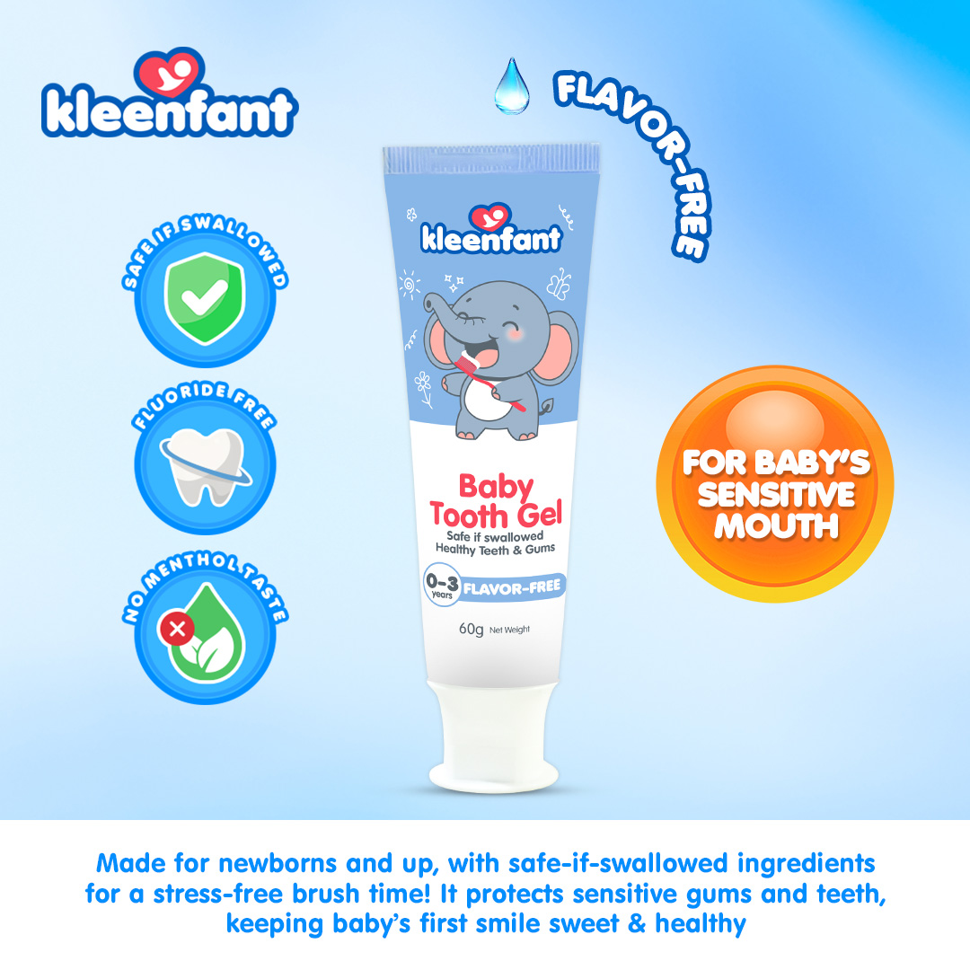 Kleenfant Baby Kids Tooth Gel With Xylitol Oral Care Safe Gentle On