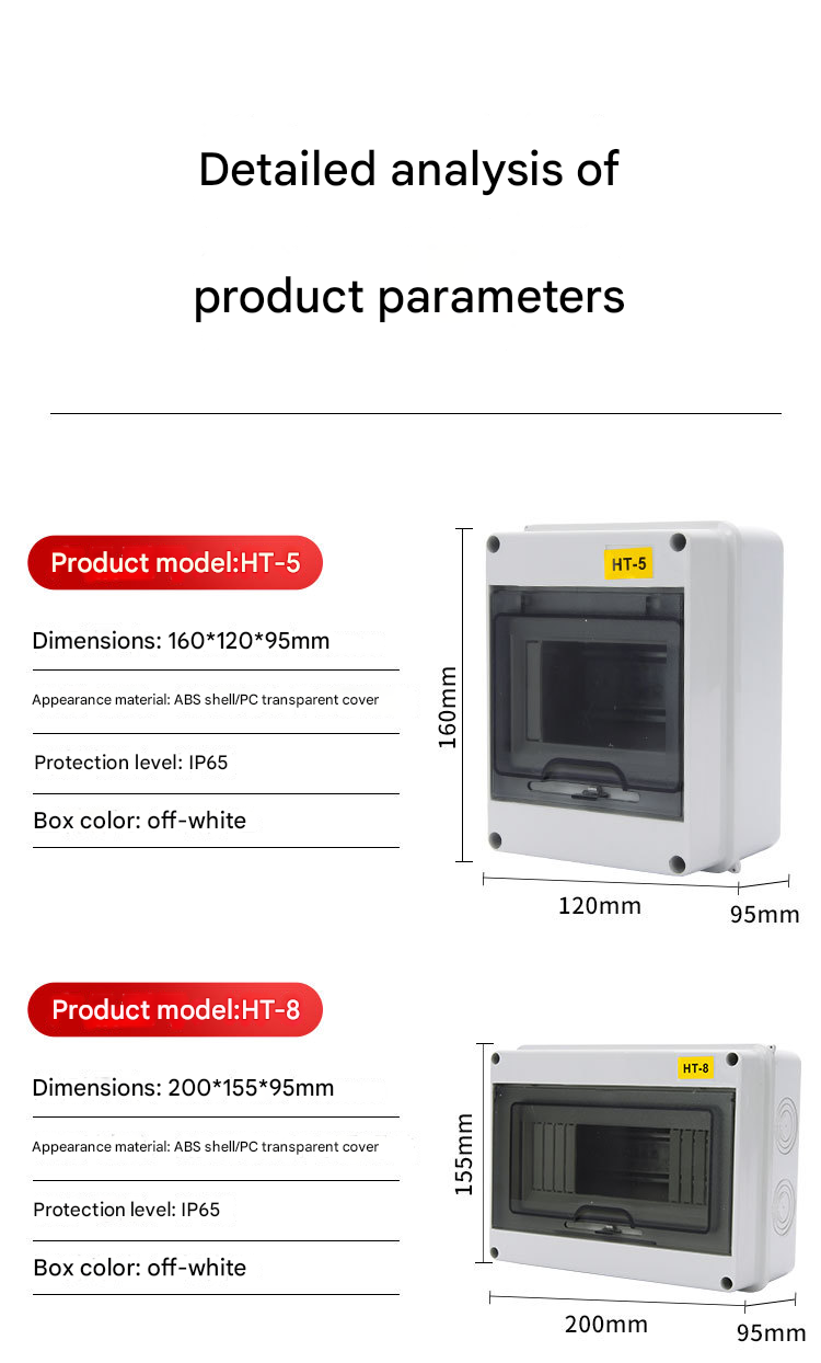 5, 8, 12, 15, 18, 24-Way Distribution Box Waterproof IP66 Electrical ...