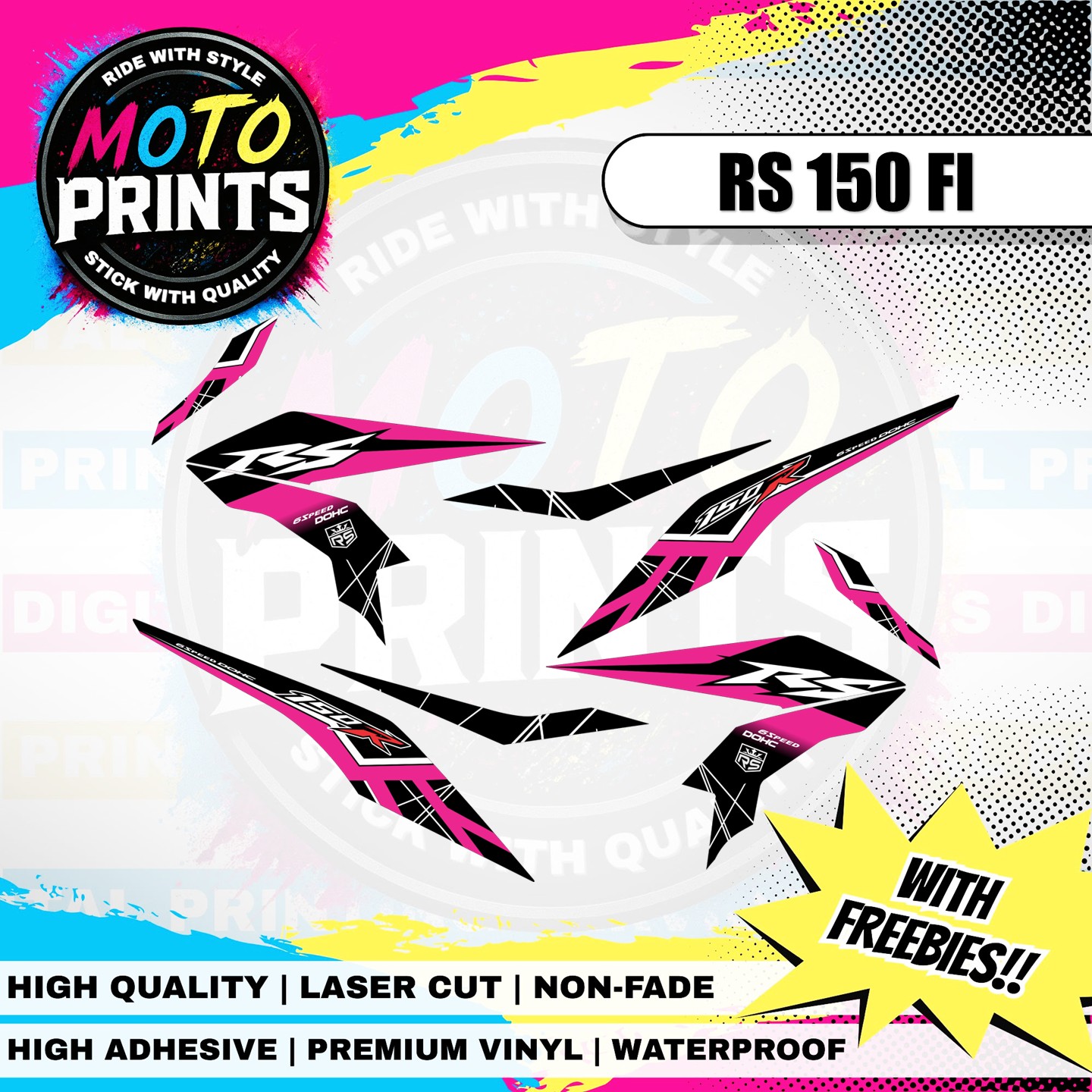 HONDA RS 150 FI R150 MALAYSIAN SONIC KING LOGO EDITION DECALS ...