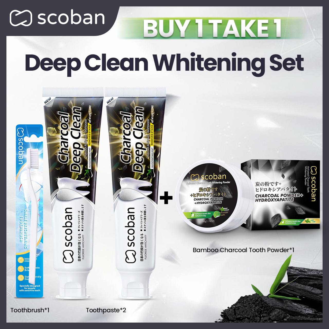 Scoban Japan Imported Charcoal Tooth Powder Whitening Teeth Fresh ...