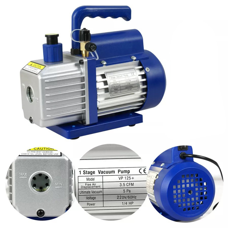 5Pa Rotary Miniature Vane 50HZ 3CFM Vacuum Pump Rotary Vane Vacuum Pump ...