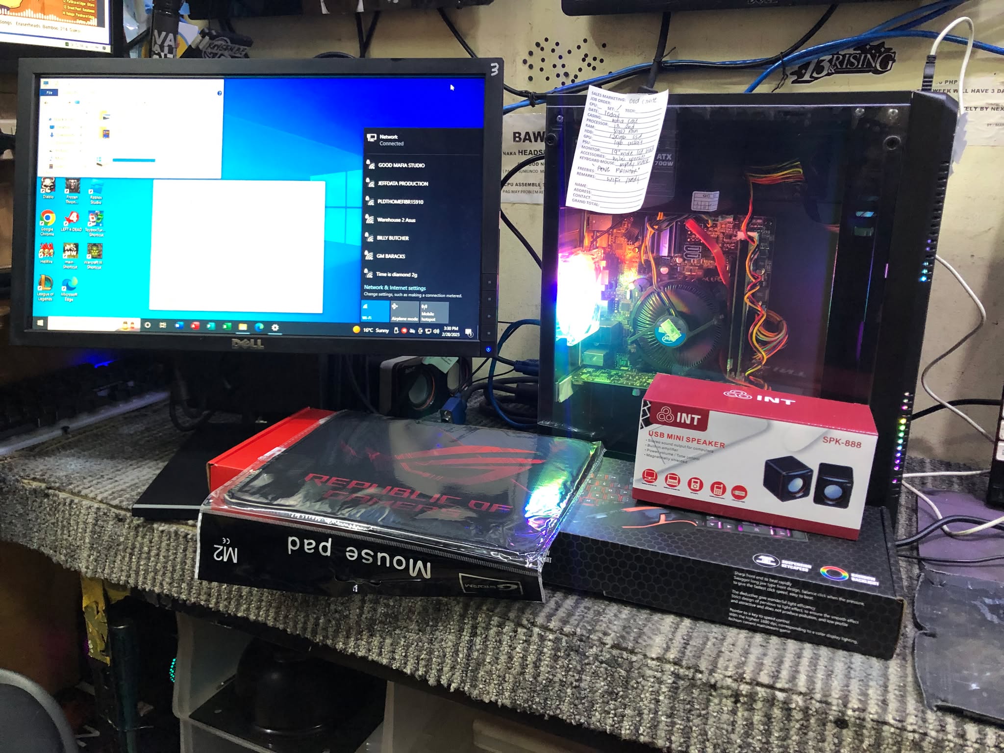 COMPUTER SET MMA i3 8GB RAM 120GB SSD 1GB 20 LED WIDE KBMS SPEAKER MPAD ...