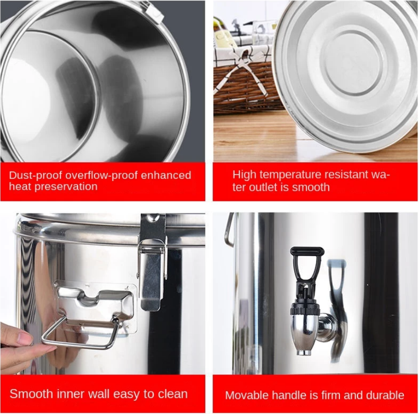 304stainless Steel Insulation Bucket Commercial Stall Insulation Milk ...