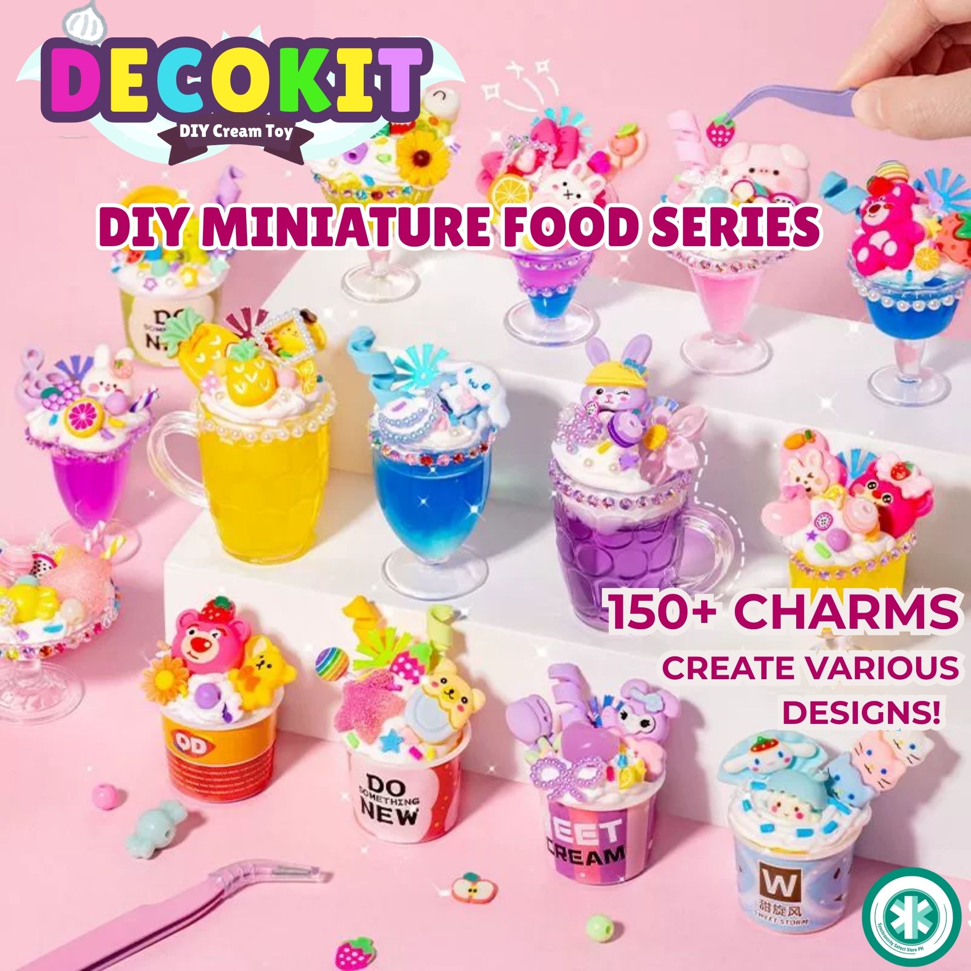 DECOKIT DIY Miniature Food Kit Dessert Series Clay Decoden Toploader ...