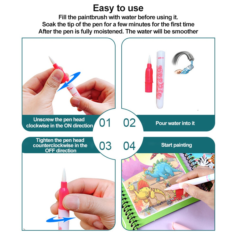 Magic Coloring Book Kids Magic Pen Drawing Book Kids Painting Toys ...