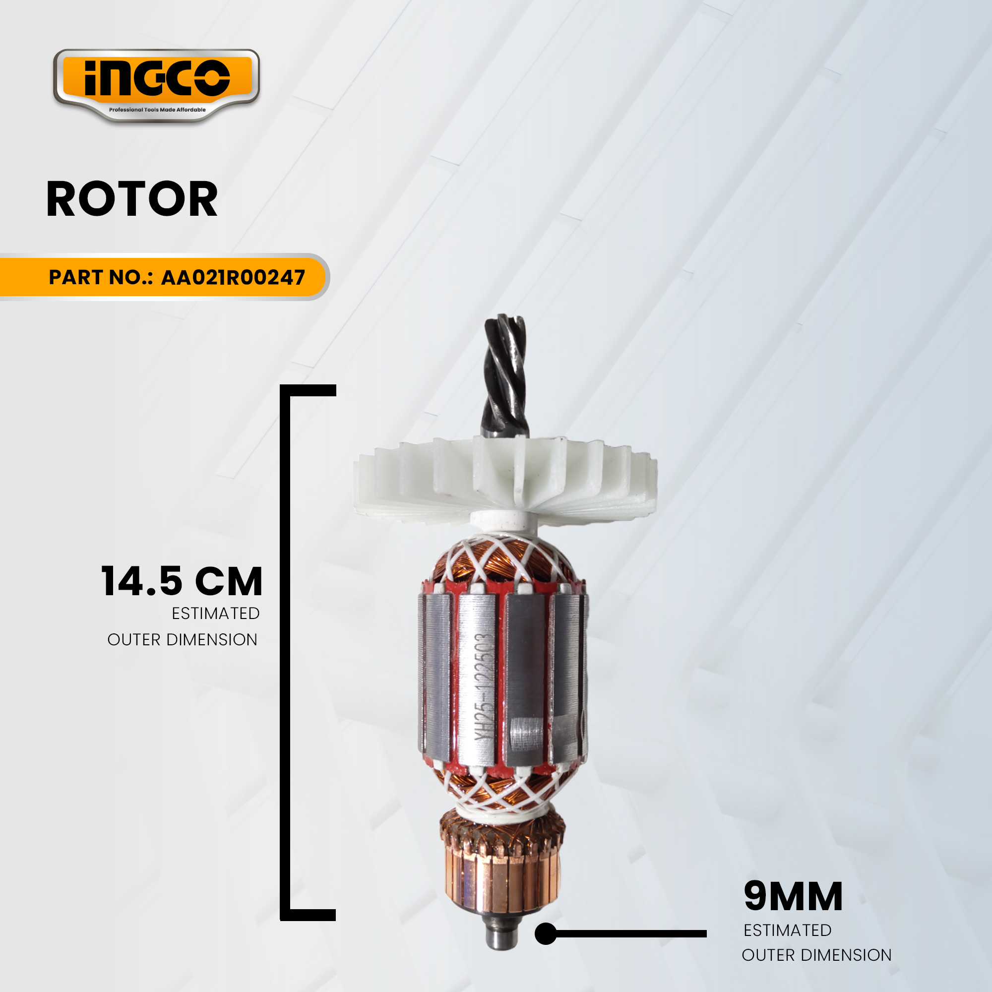 INGCO AA021R00247 Rotor for RH10508 Rotary Hammer 1050W | Shopee ...
