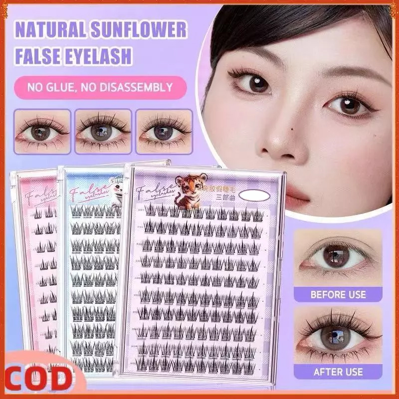 【Buy 1 Take 1】False Eyelashes No Need Glue Super Sticky 10-12mm Glue ...