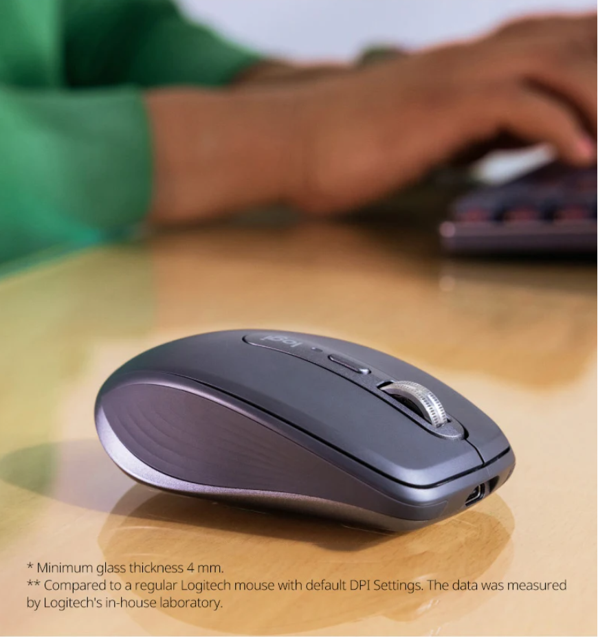 Logitech MXAnywhere3S Wireless Bluetooth Silent Ergonomic Portable ...