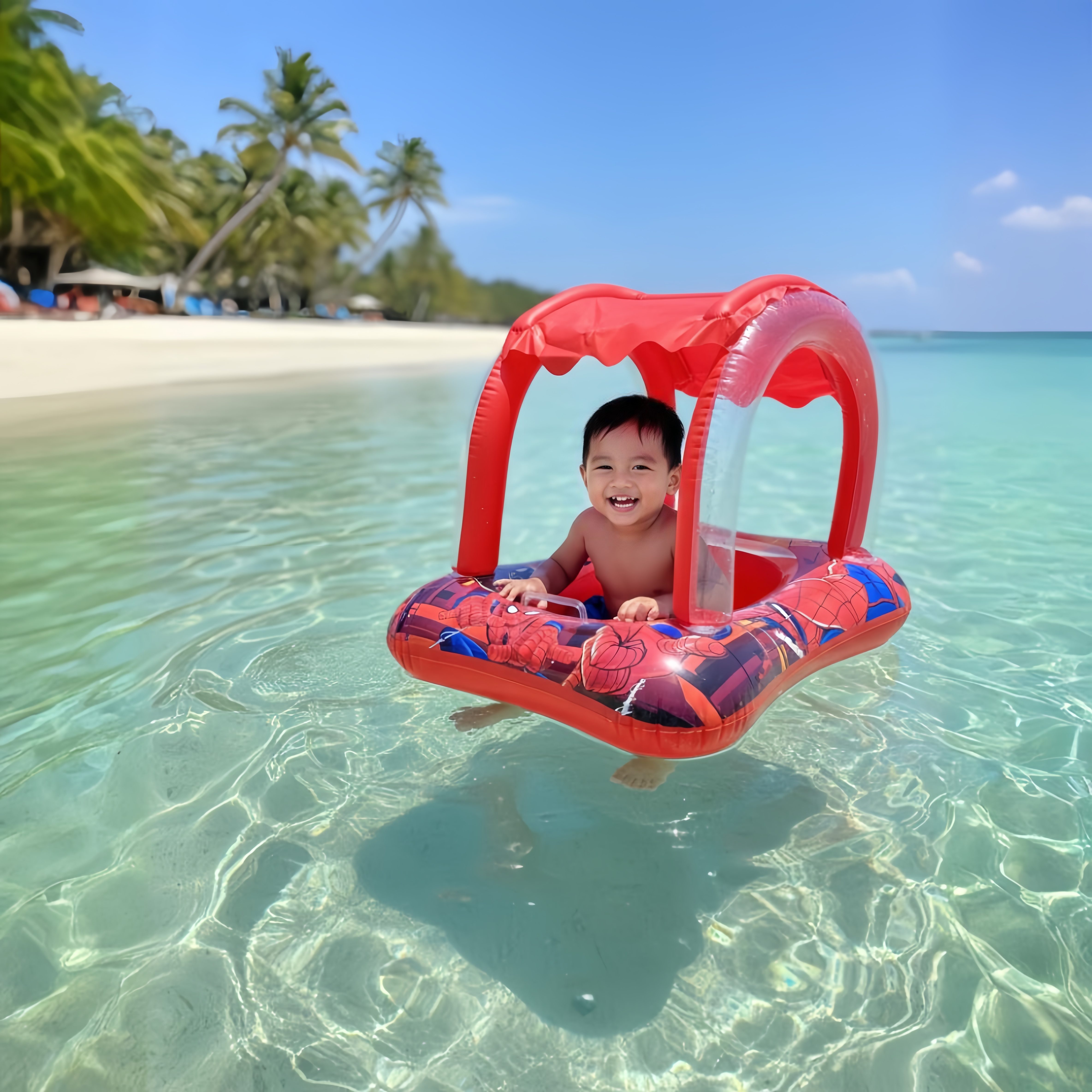 Baby Pool Float Cartoon Inflatable Boat baby salbabida floater swimming ...