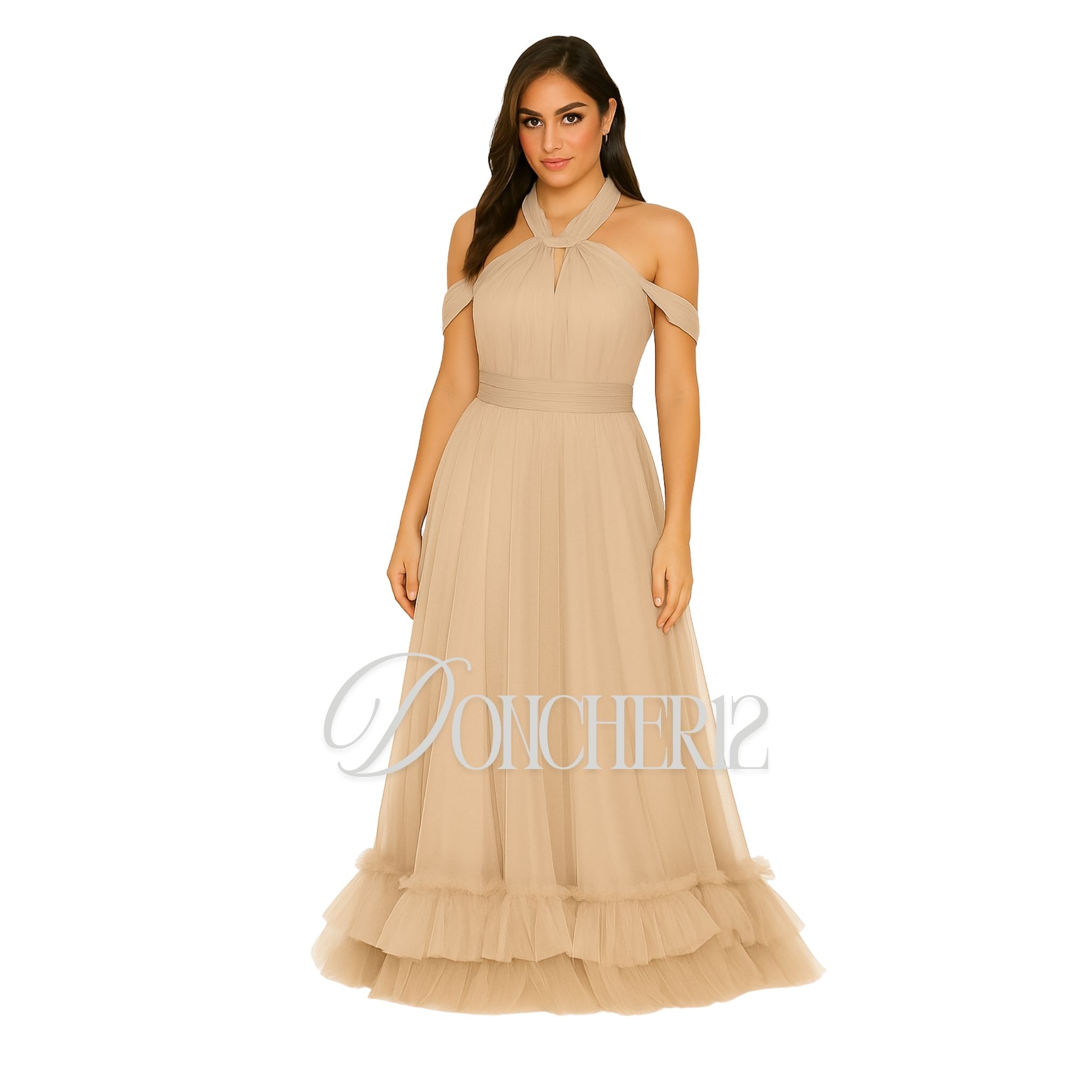 Princess Double Layer Ruffle Dress for bridesmaid more color and sizes ...