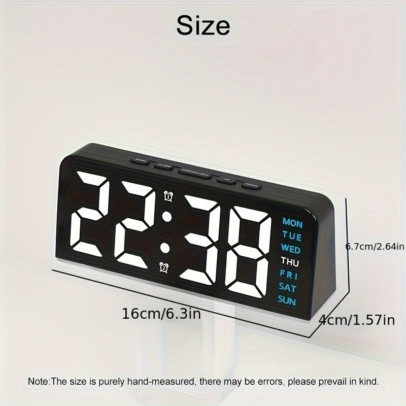 LED electronic alarm clock USB bedside lamp student alarm clock ...