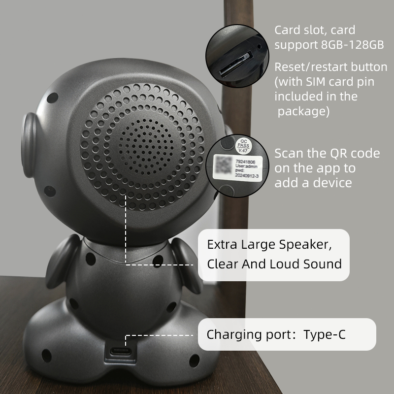 3MP Upgrade Robot WiFi CCTV Camera connect to cellphone Voice Intercom ...