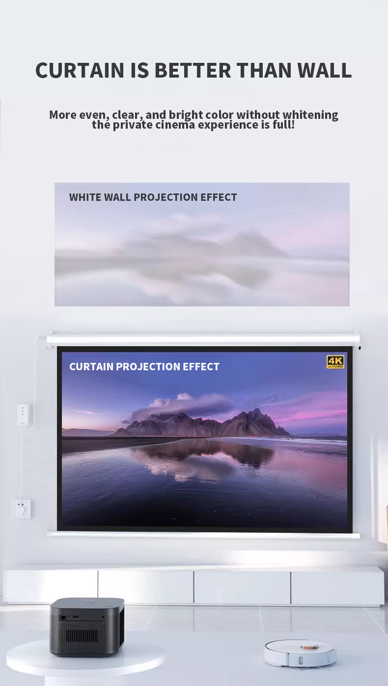 EXPOSE electric projection screen 84-inch 16:9 HD Movie Screen for Home ...