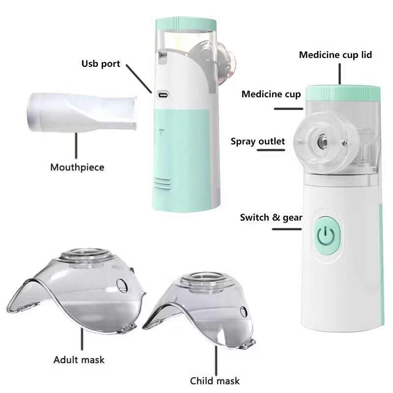 COD Portable Nebulizer Inhaler Ultrasonic Spray Nebulizer Machine For ...