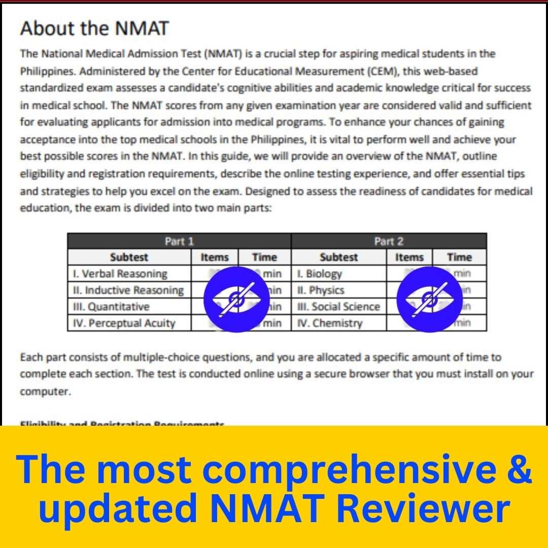 The NMAT Champion: Comprehensive NMAT Reviewer for the National Medical ...