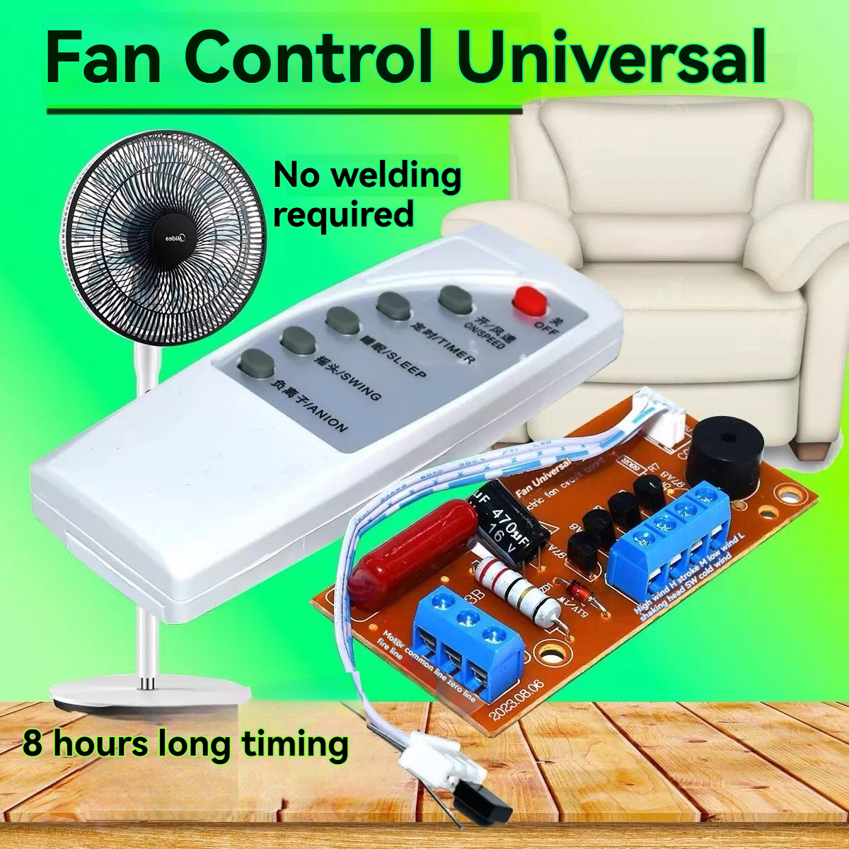 Fan Remote Control Modification Board Electric floor Fan Motherboard ...
