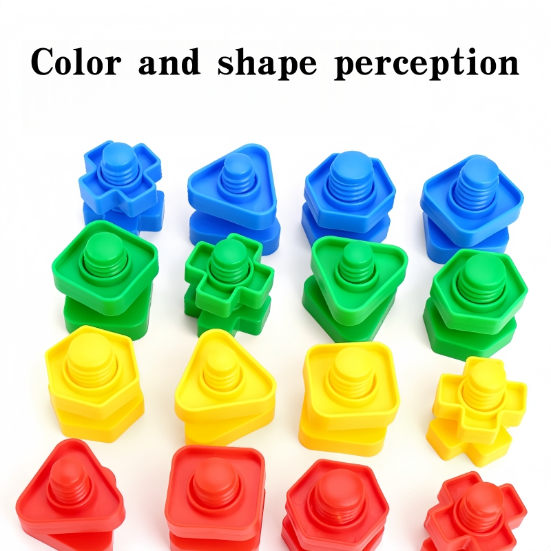 8pcs/16pcs Children Screw Building Blocks Toys Plastic Insert Blocks ...