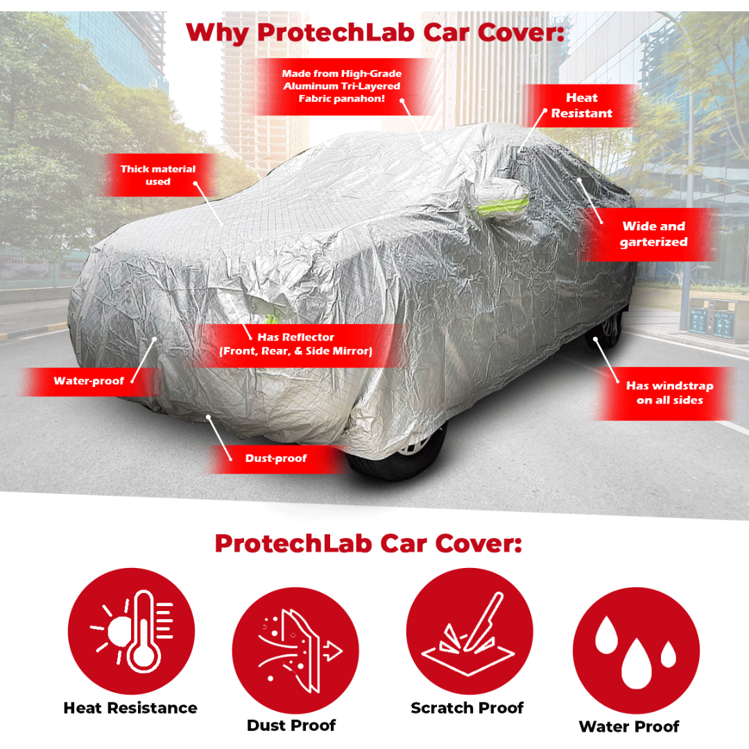 Protech Lab - Premium 3-Layered All Weather Aluminum Car Cover ...