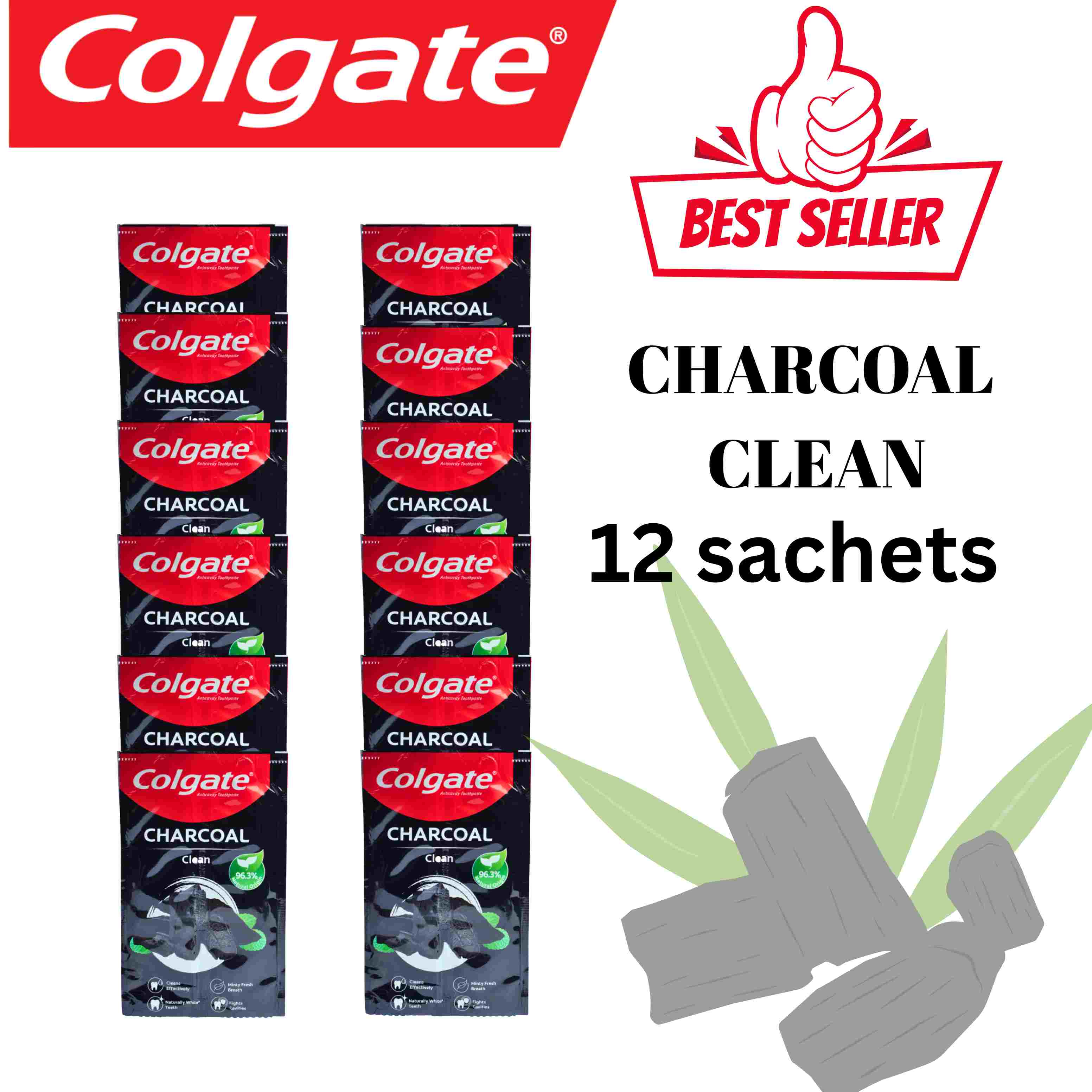 COLGATE CHARCOAL CLEAN TOOTHPASTE 20G/SACHET | Shopee Philippines