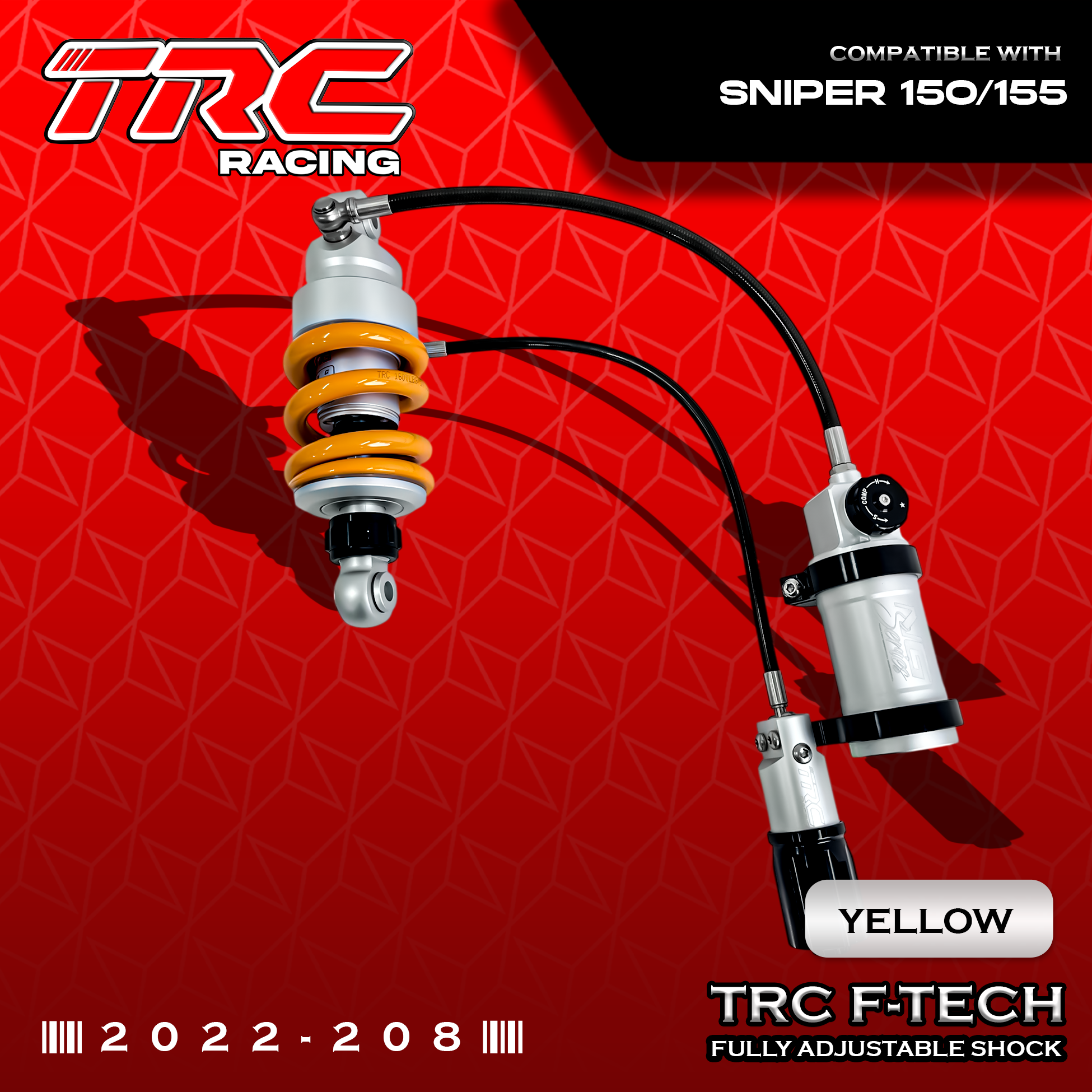 TRC RACING SNIPER 150/155 F-TECH SERIES FULLY ADJUSTABLE REAR SHOCK ...