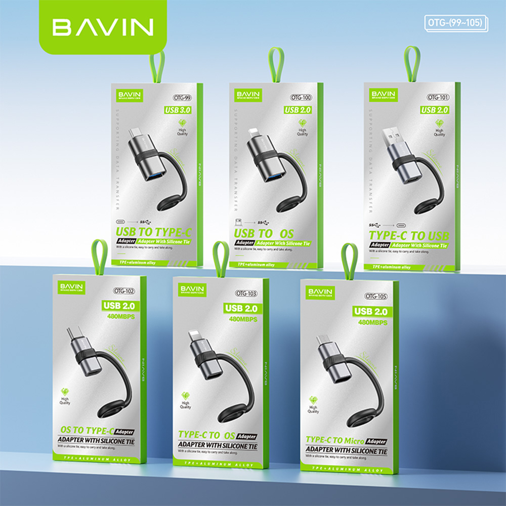 BAVIN O99 OTG USB 3.0 to Type-C Adapter Fast 480 Mbps Transfer Plug ...