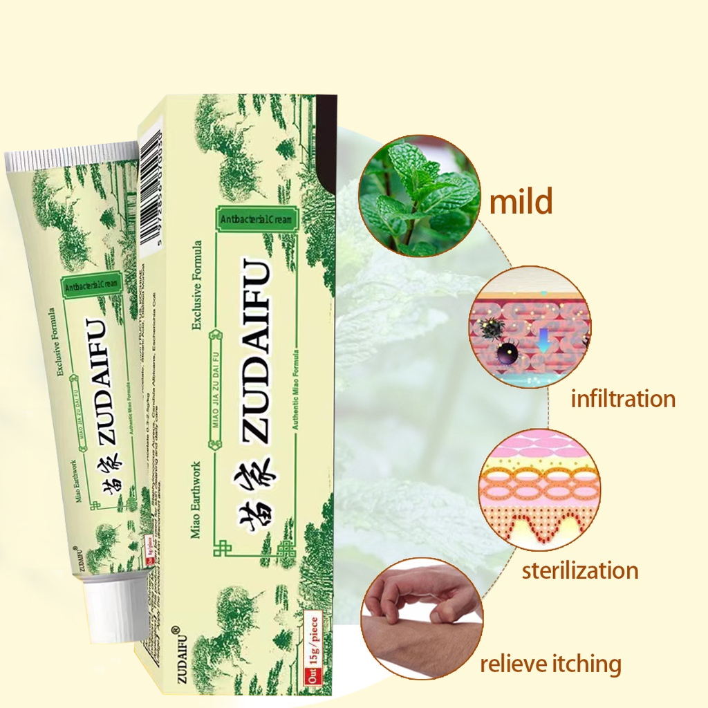 Original ZUDAIFU Chinese Herbal Skin Psoriasis Cream Pruritic ...