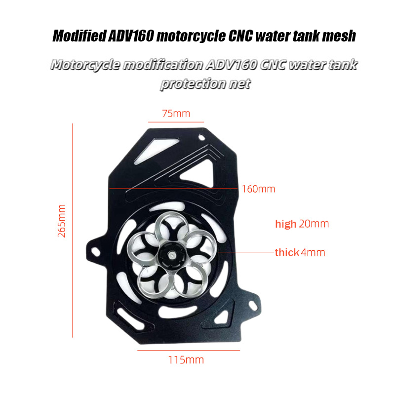 Radiator Cover Windmill Full CNC 2-Color Spinner Design For ADV 160 PCX ...