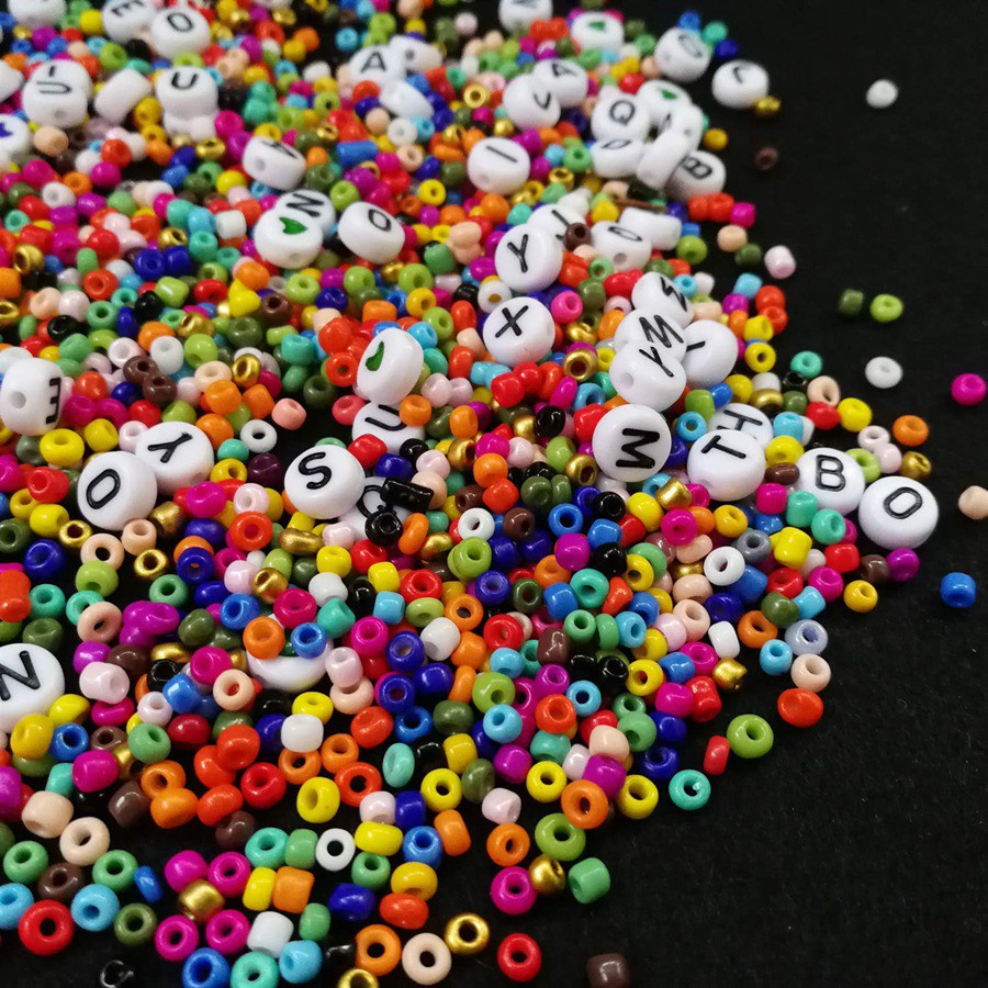5000PCS Beads Kit with Lock Letter Beads and Heart Beads for Name ...
