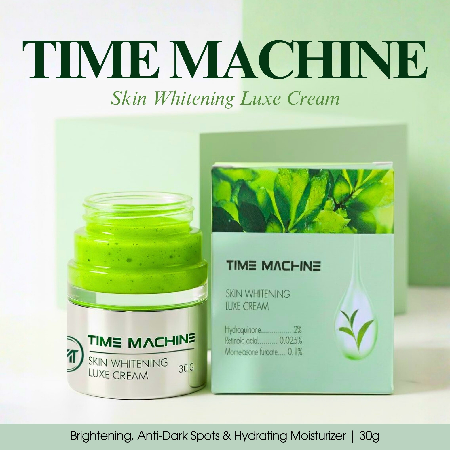 Time Machine Skin Whitening Luxe Cream 30g – Brightening, Anti-Dark ...