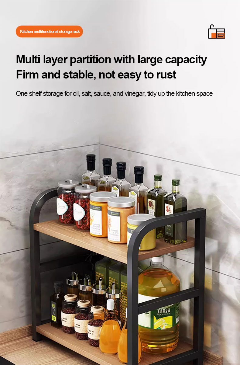 2/3Tiers Condiments Organizer Utensils Spice Rack Storage Rack ...