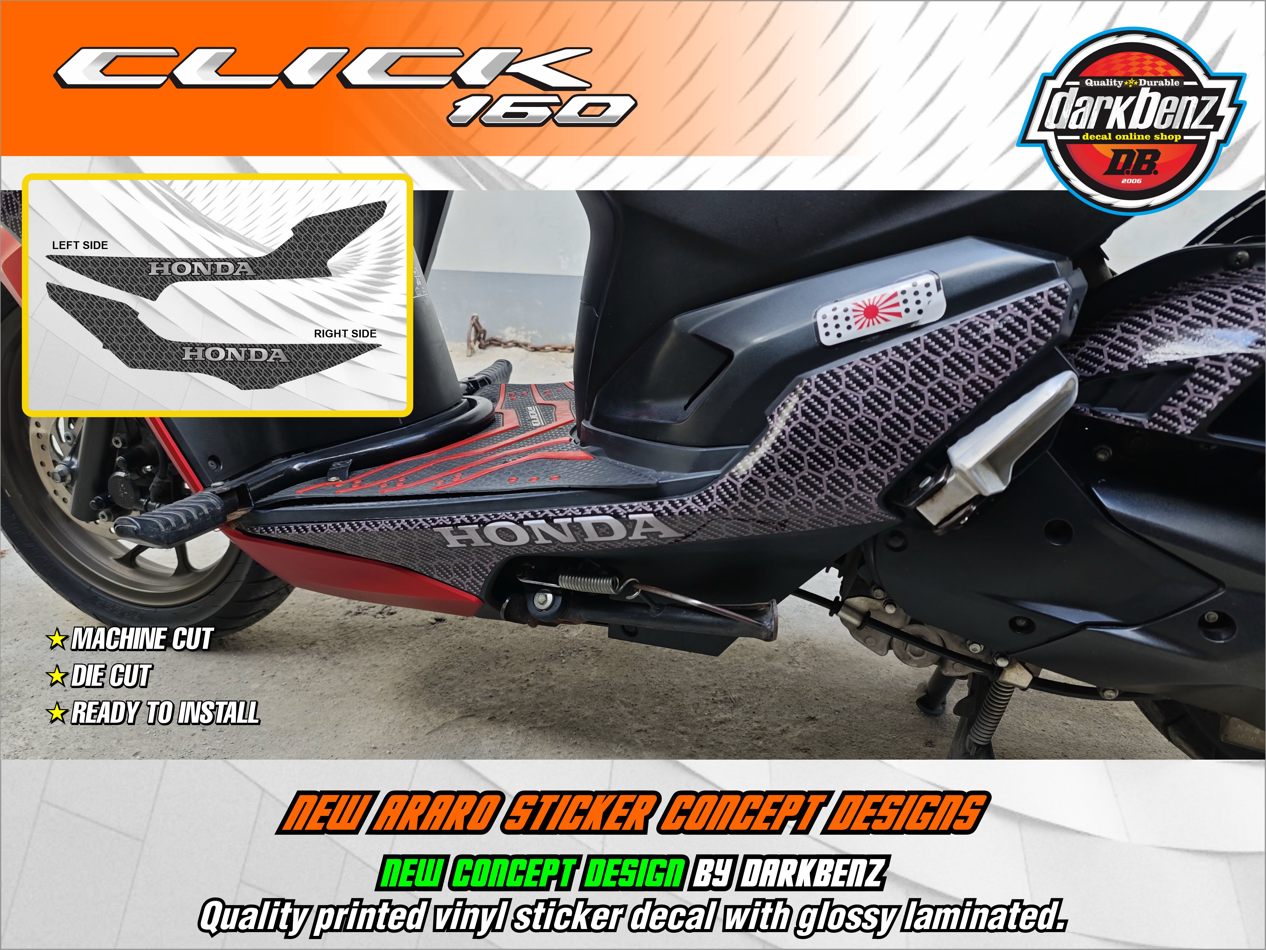 Honda Click 160 V1 New Concept Quality Printed Sticker Decal | custom ...