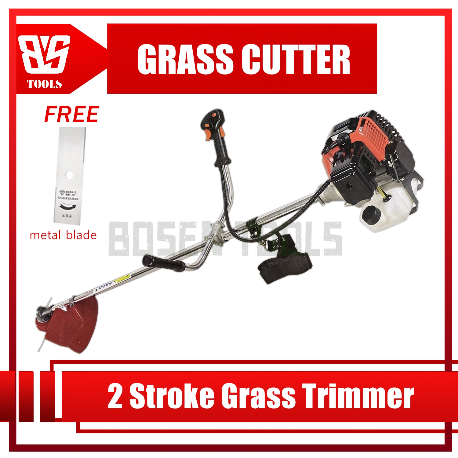 BOSENTOOLS Gasoline 2 Stroke / 4 Stroke grass cutter, Brush cutte ...
