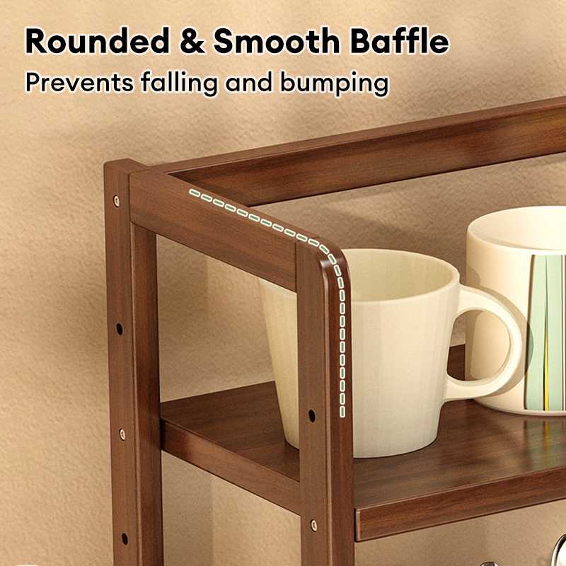 Bamboo Desktop Storage Rack Organizer Desktop Bookshelf Computer Desk ...