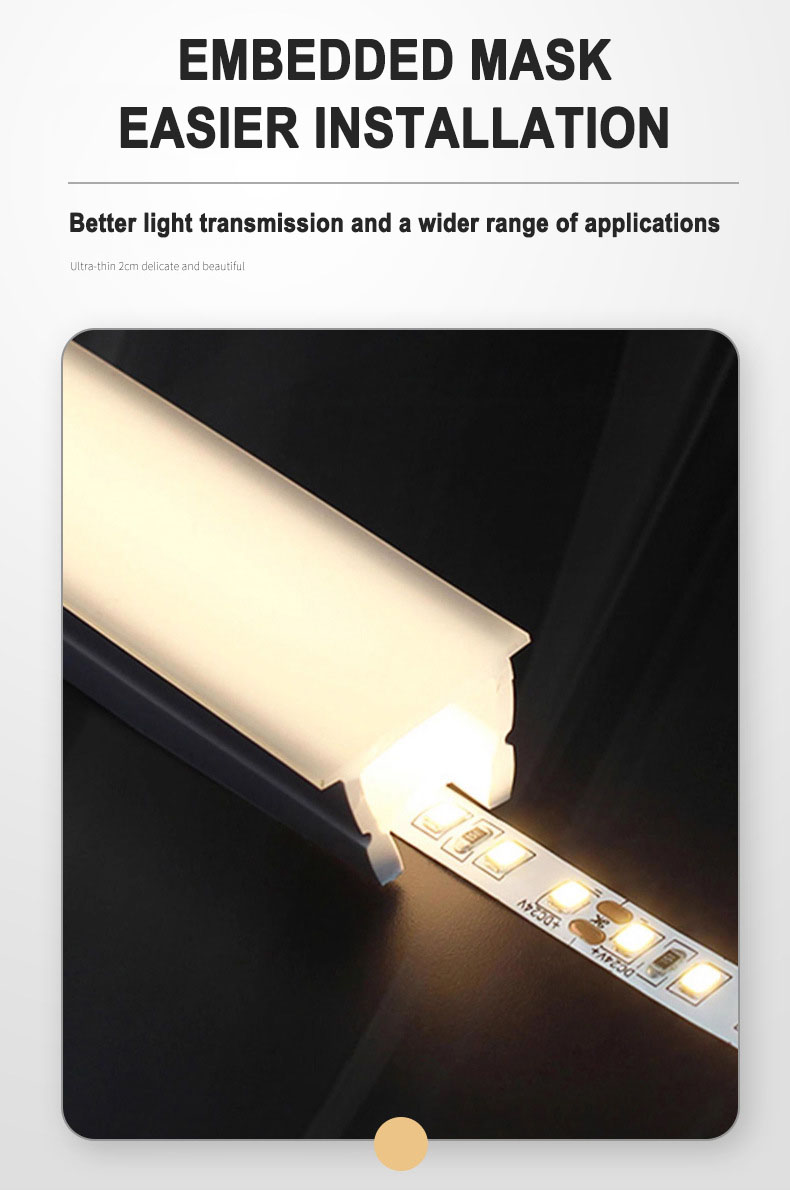 Flexible silicone linear led channel embedded light strip 5m/10m ...