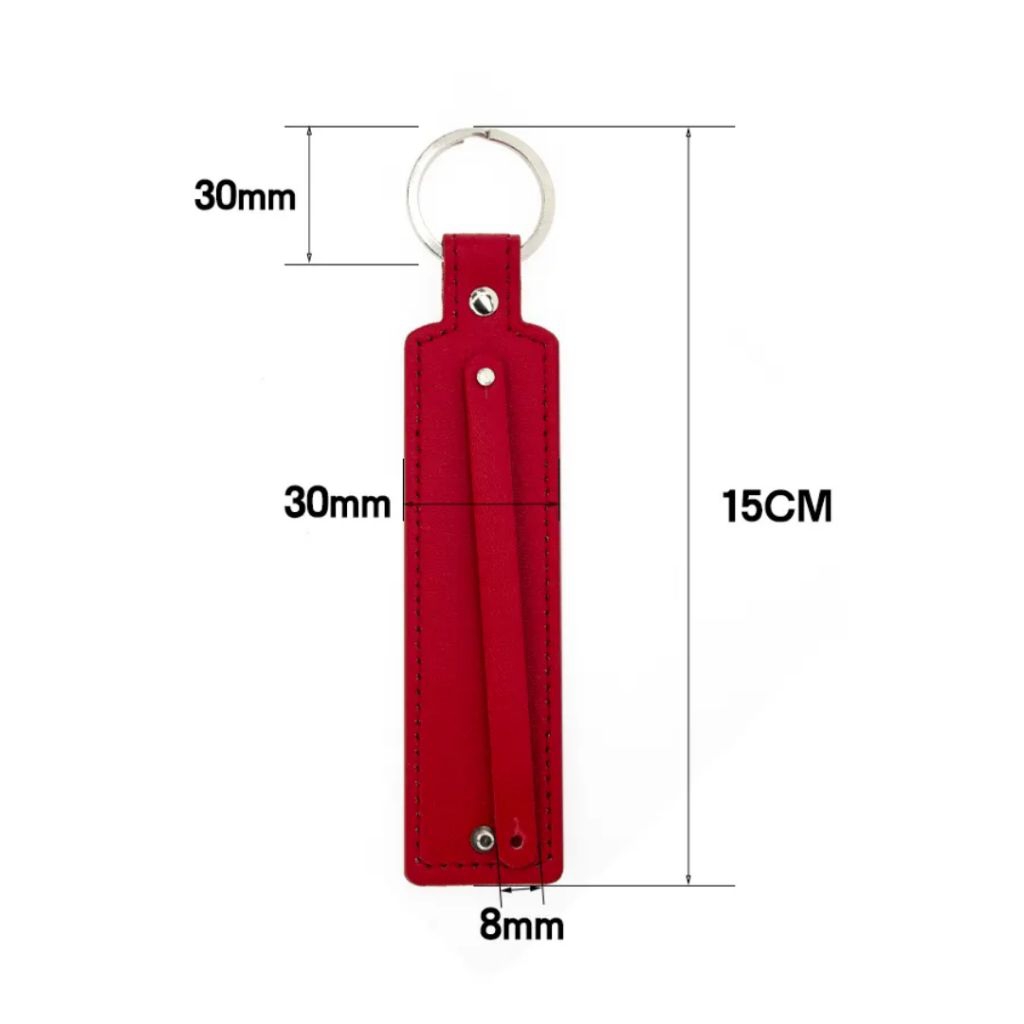 PU Leather Keychain with 8mm Small Belt for Slide Charms | 1Piece ...