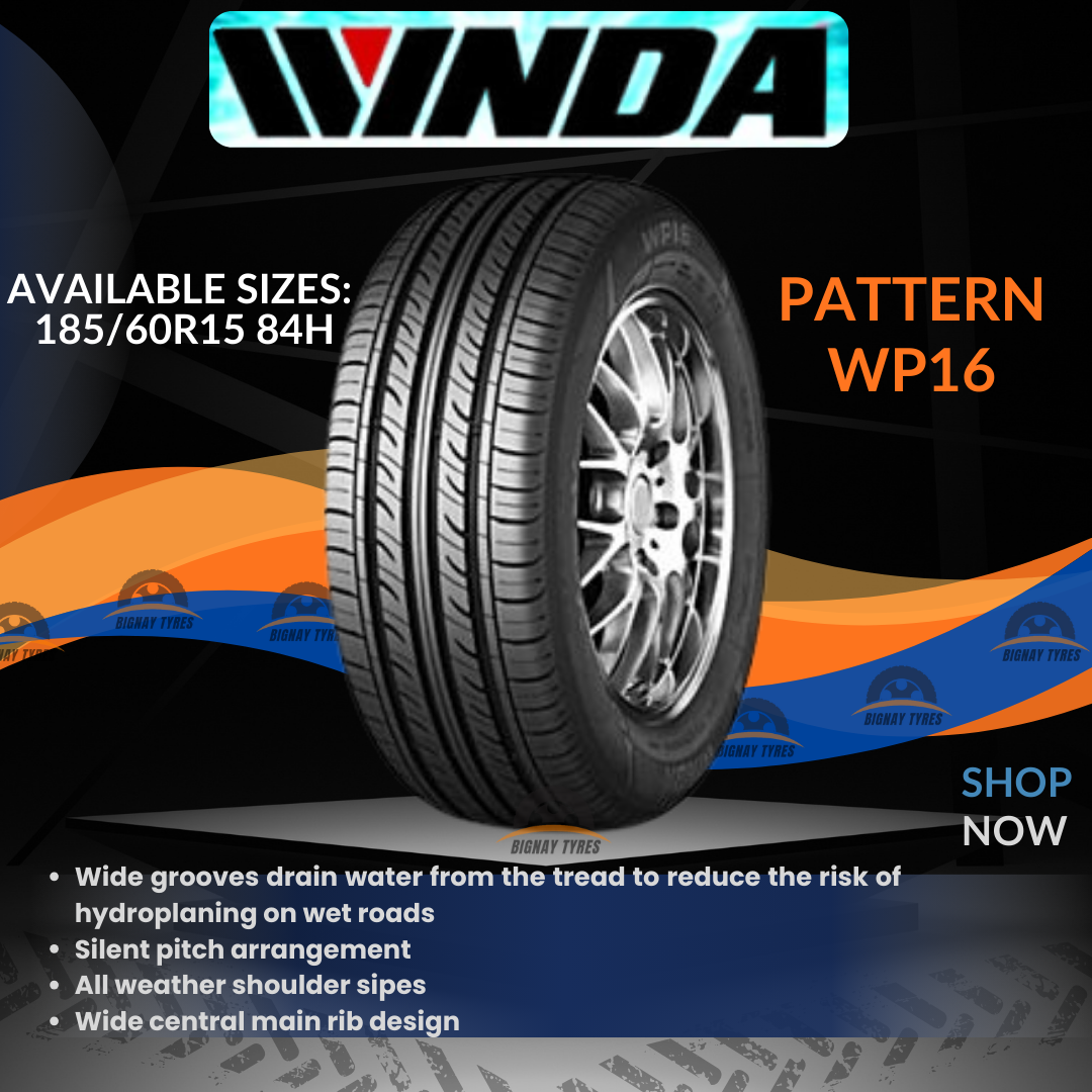 WINDA TIRES WP16-185/60R1584H FOR TOYOTA VIOS AND OTHER SEDAN CARS ...