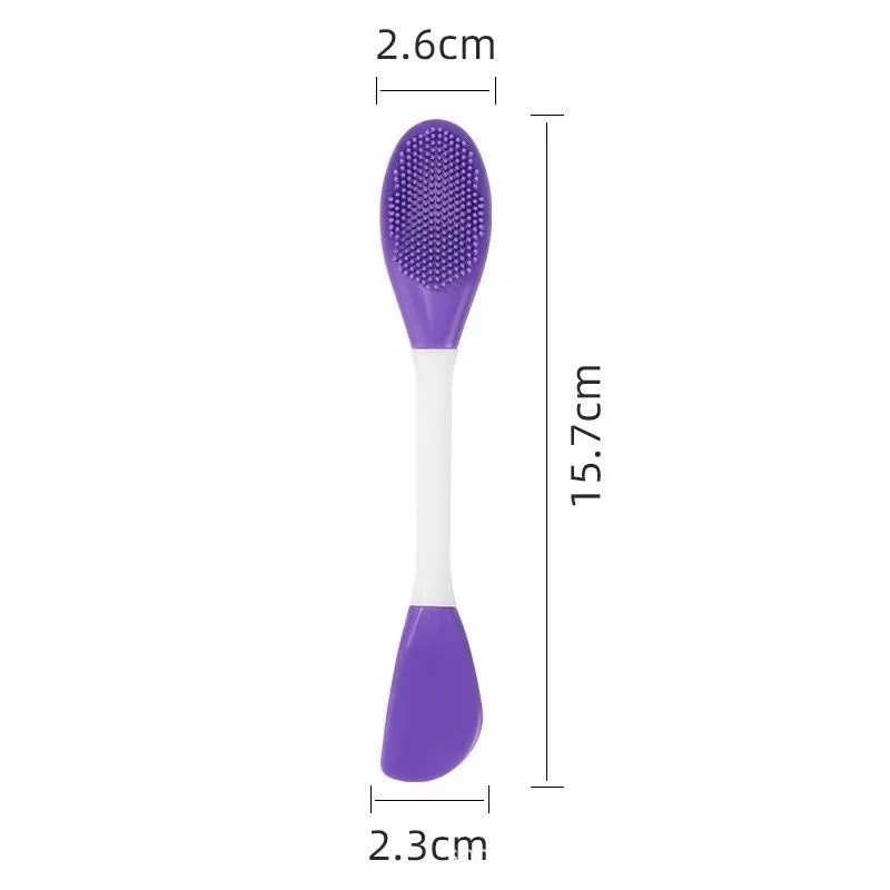 Silicone Double head Mask Brush Face Scrubber Brush Mud Special Scraper ...