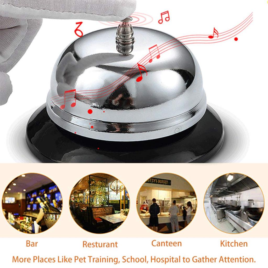 1pc Call Bell Metal Service Ring Anti-Rust Hotel Bar Front Desk ...