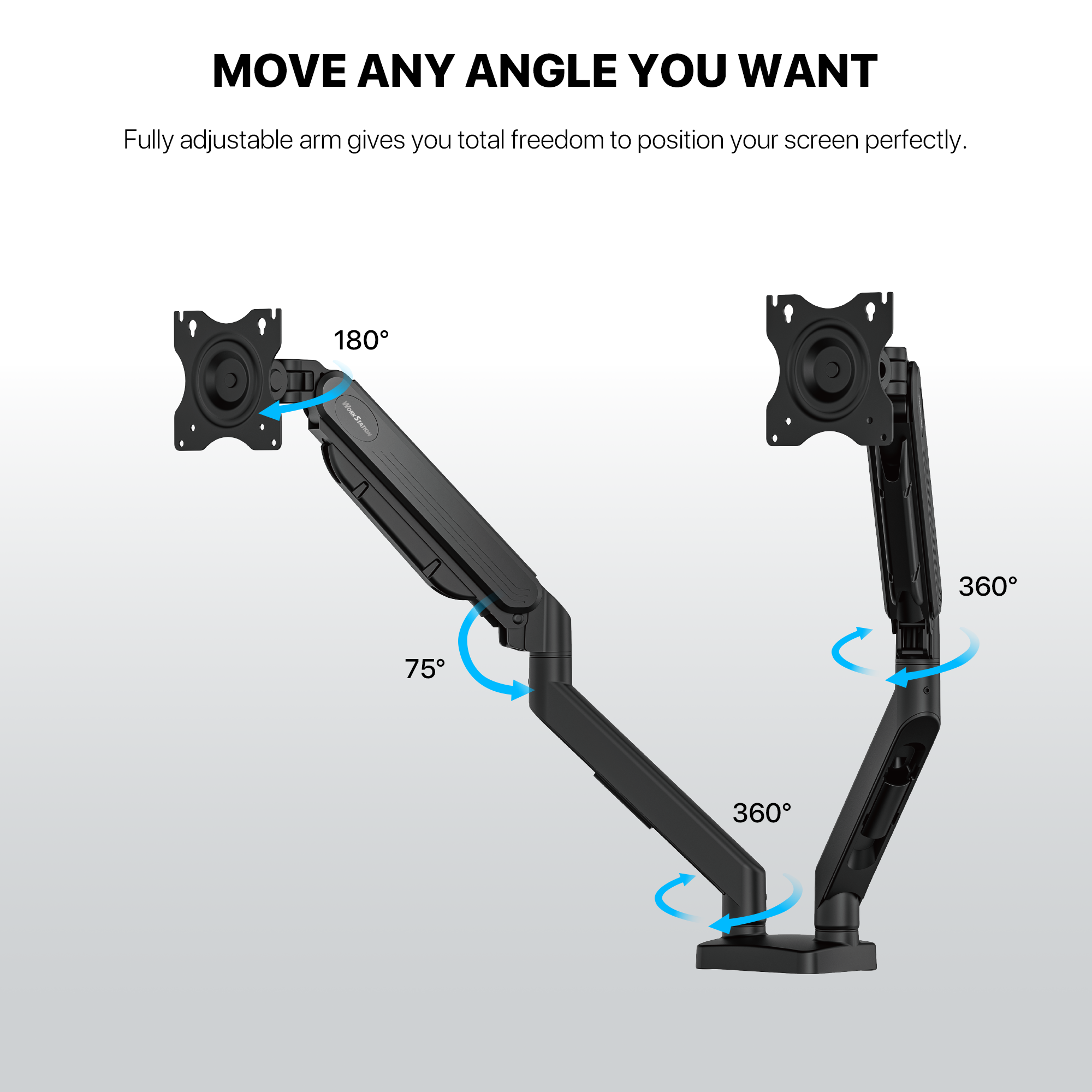 Fantech Work Station Single & Dual Arm Monitor Bracket MBD1/MBS1 Pro ...