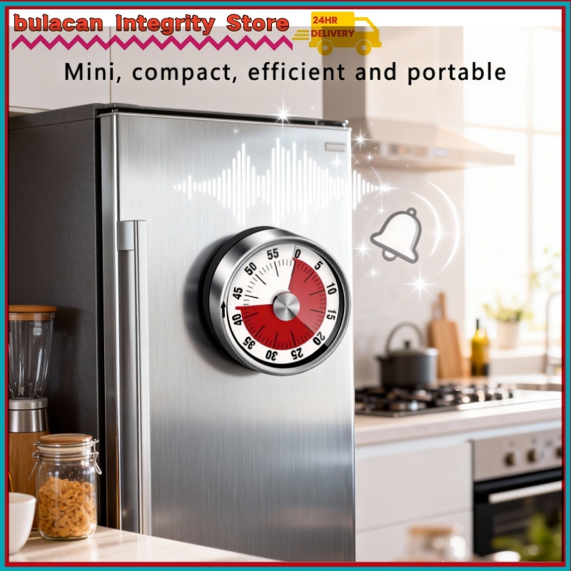 Magnetic Kitchen Timer Stainless Steel timer Kitchen Cooking Mechanical ...