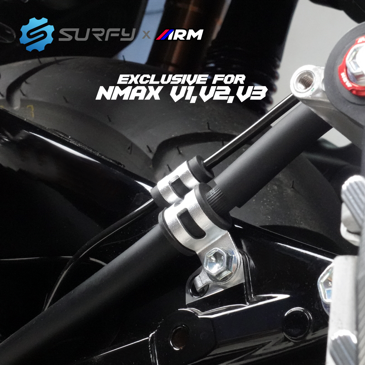 ARM Nmax v1/v2/v3 Rear Brake Hose Bracket Holder Full CNC Aluminum ...