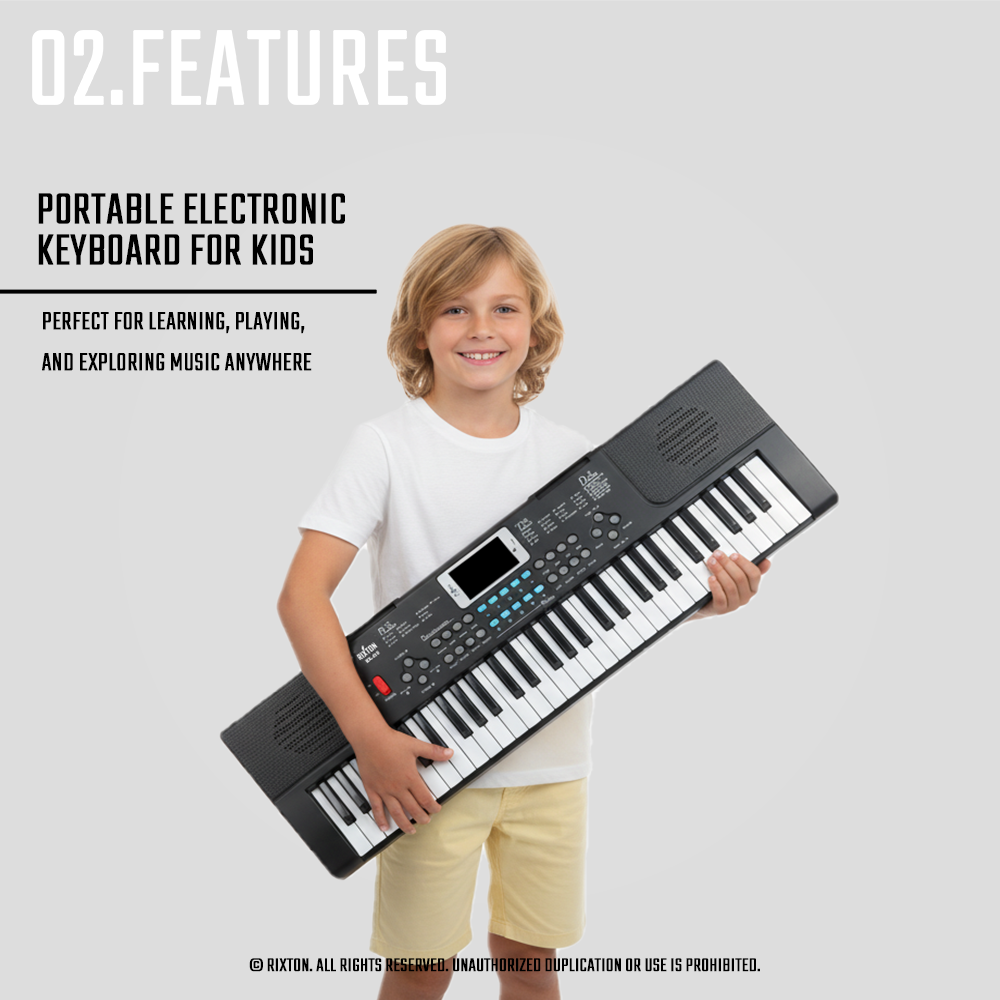 RIXTON RX-610 61 Keys Electric Piano Portable Piano Musical Keyboard ...