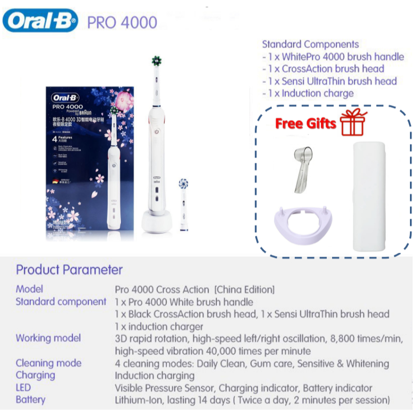Oral B D12 Vitality Electric Toothbrush Rechargeable 2D Rotating Deep ...