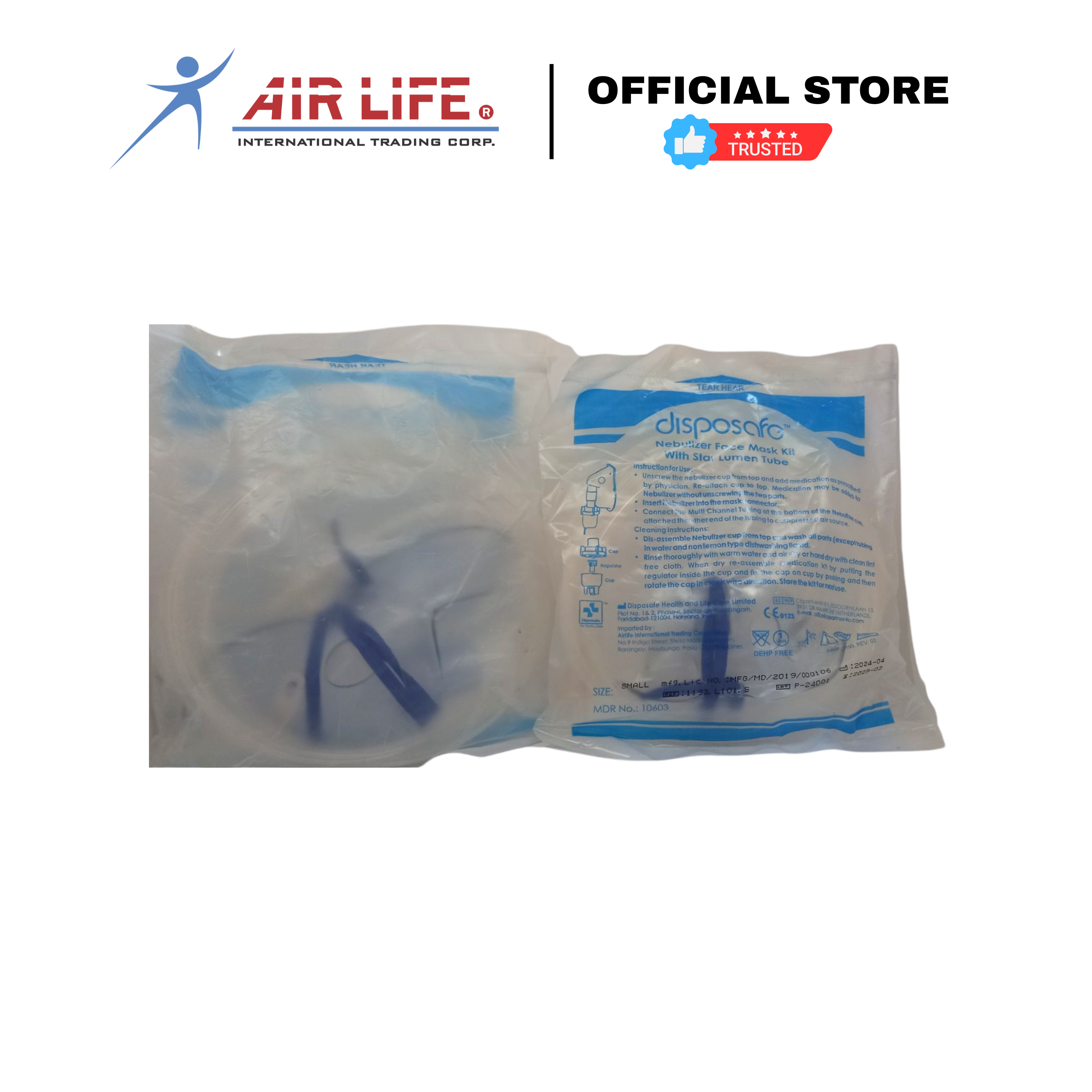 Disposafe Nebulizer Face Mask Kit with Star lumen Tube for Pediatric ...
