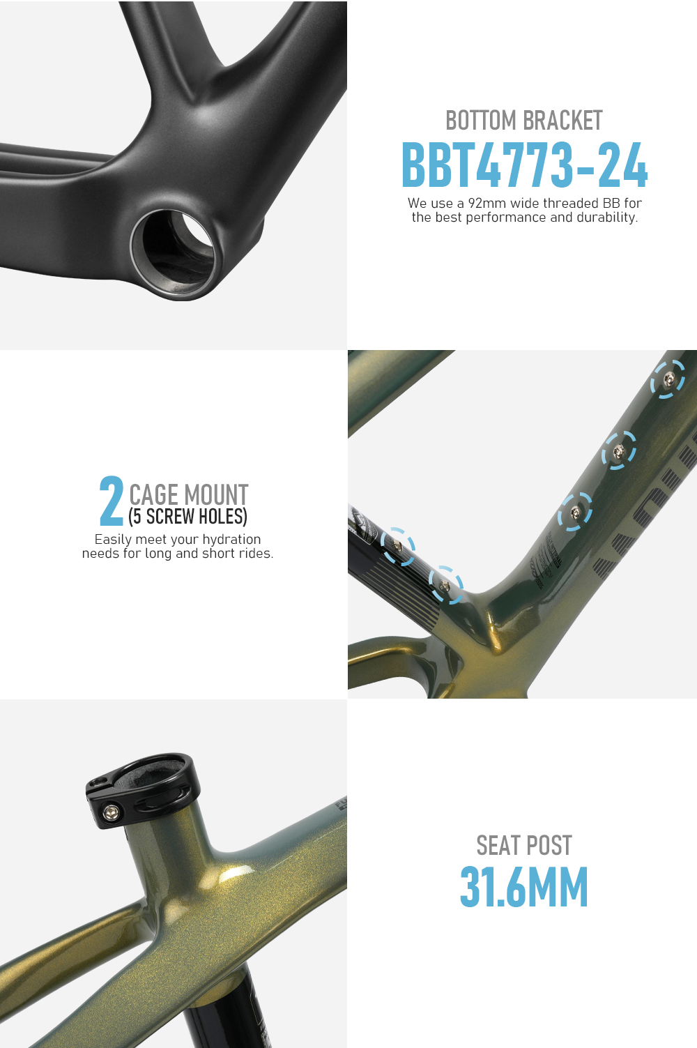 MOUNTAINPEAK EXPLORE 2026 29er Carbon Frame MTP Boost Thru Axle W/Bb ...