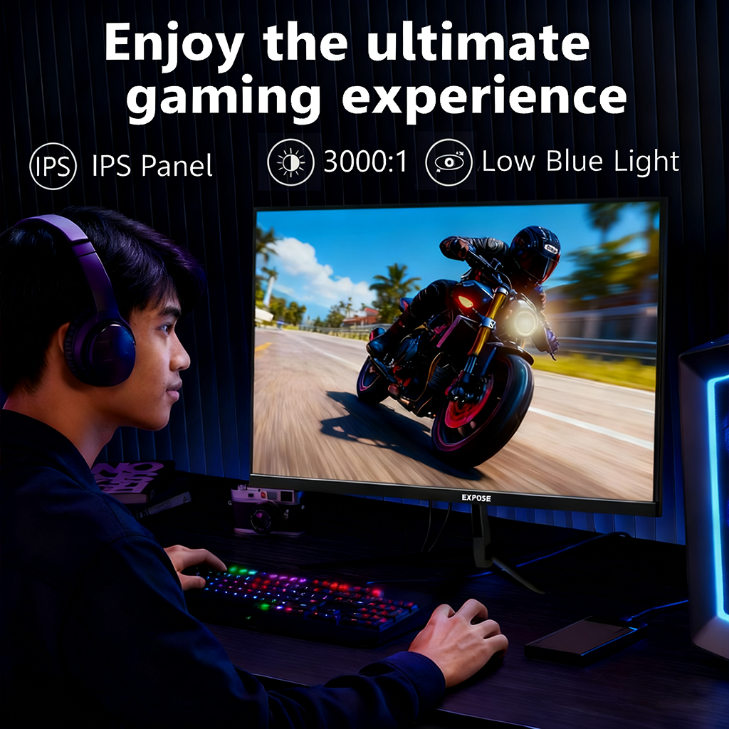 Expose Gaming Monitor curved 24 Inch Monitor 165HZ PC Monitor 27 Inch ...