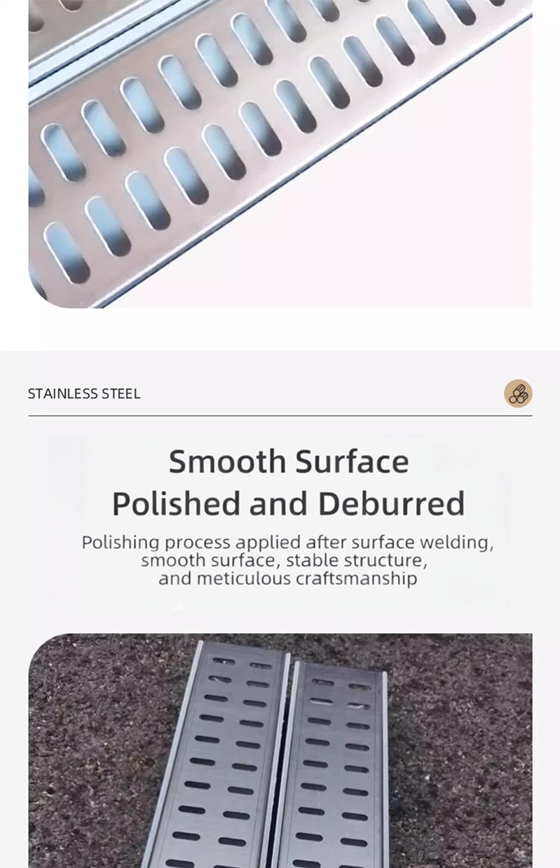 Balcony stainless steel trough drainage gutter 304 U-shaped trough anti ...