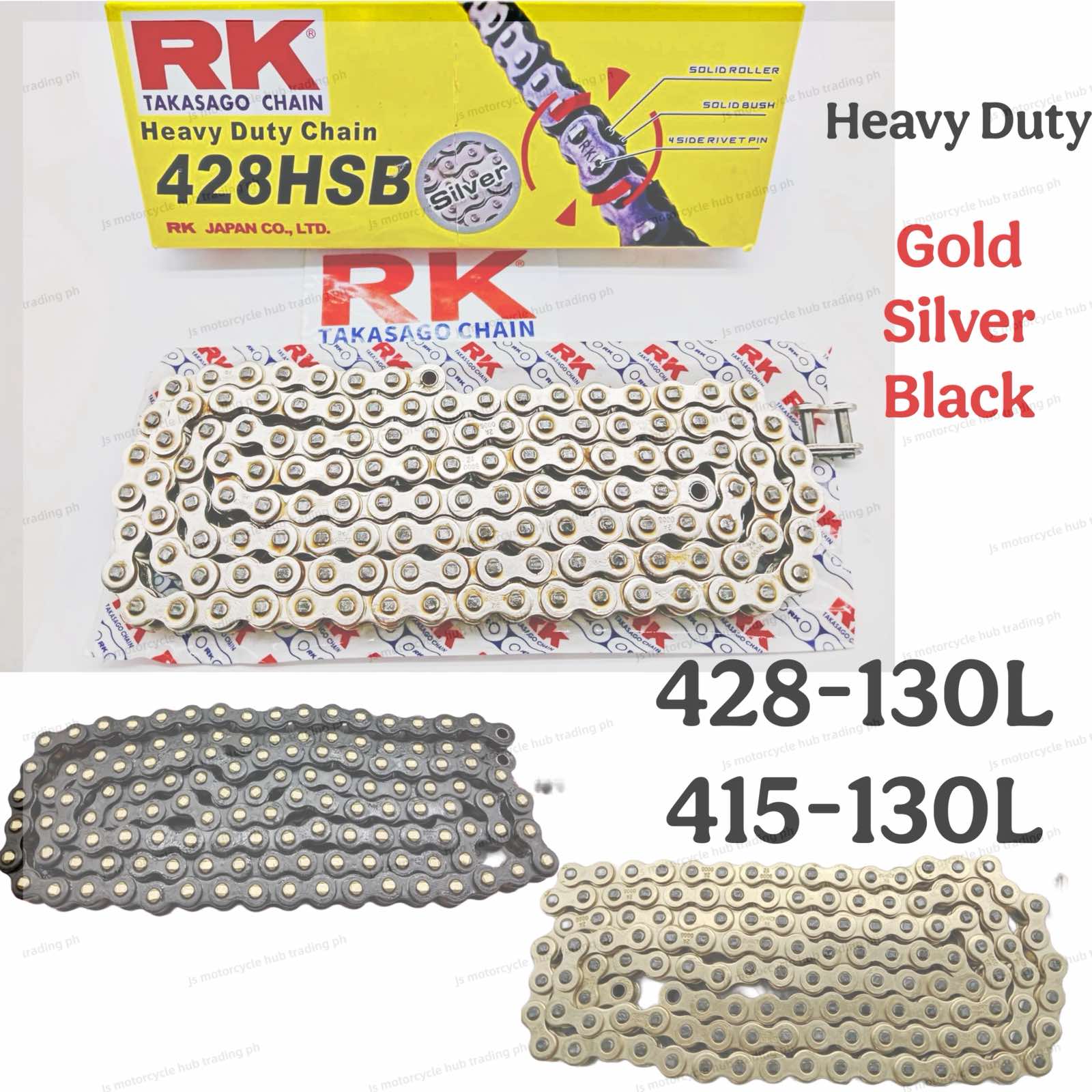 RK RCING CHAIN 428/415 HEAVY DUTY NON-ORING | Shopee Philippines